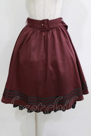 画像: axes femme / ミリタリー風ミニスカート M ワイン H-26-04-06-010-AX-SK-NS-ZH