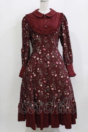 画像: Hoshibako Works / コスモスハーモニーワンピース M ワイン H-26-04-06-013-LO-OP-NS-ZH