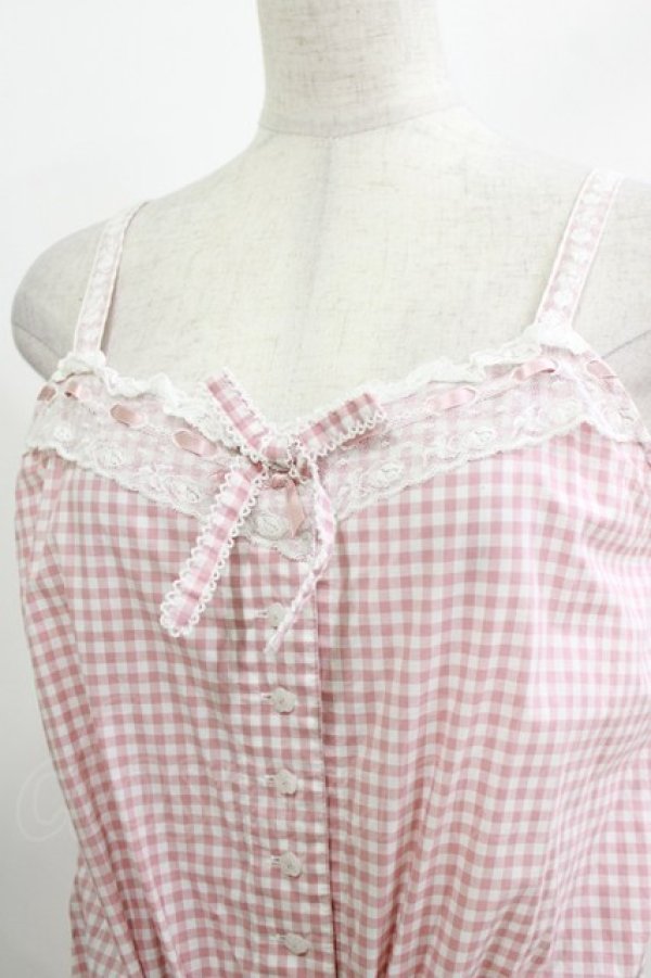 画像4: PINK HOUSE / レース使いキャミソールワンピース Free ピンク H-26-04-06-014-LO-OP-NS-ZH (4)