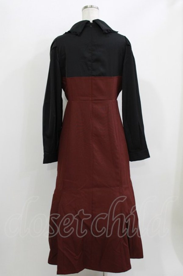 画像3: DearMyLoveRose / マーメイドクラシカルワンピース 3L ボルドー H-26-04-06-015-EL-OP-NS-ZH (3)