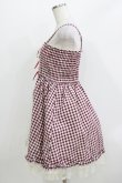 画像2: axes femme / ギンガムシャーリングキャミワンピース M ワイン H-26-04-06-021-AX-OP-NS-ZH (2)