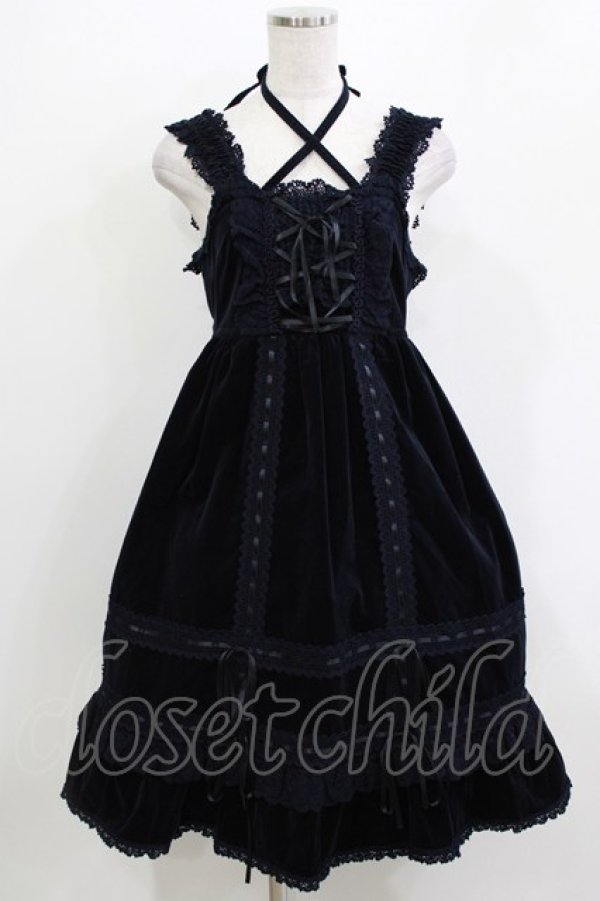 画像1: BABY,THE STARS SHINE BRIGHT / 別珍ベビードールジャンパースカート Free ネイビー H-26-04-06-003-BA-OP-NS-ZH (1)