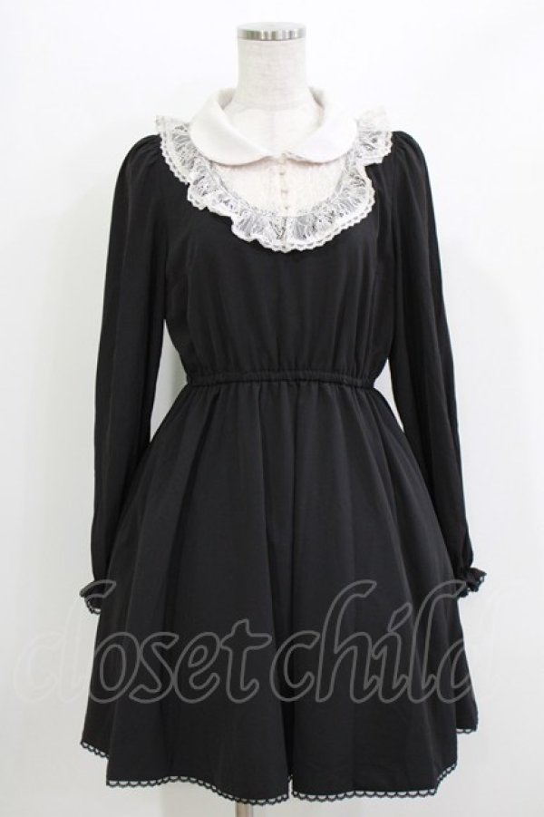 画像1: Honey Cinnamon / ヨーク切替ワンピース Free ブラック H-26-04-06-022-LO-OP-NS-ZH (1)