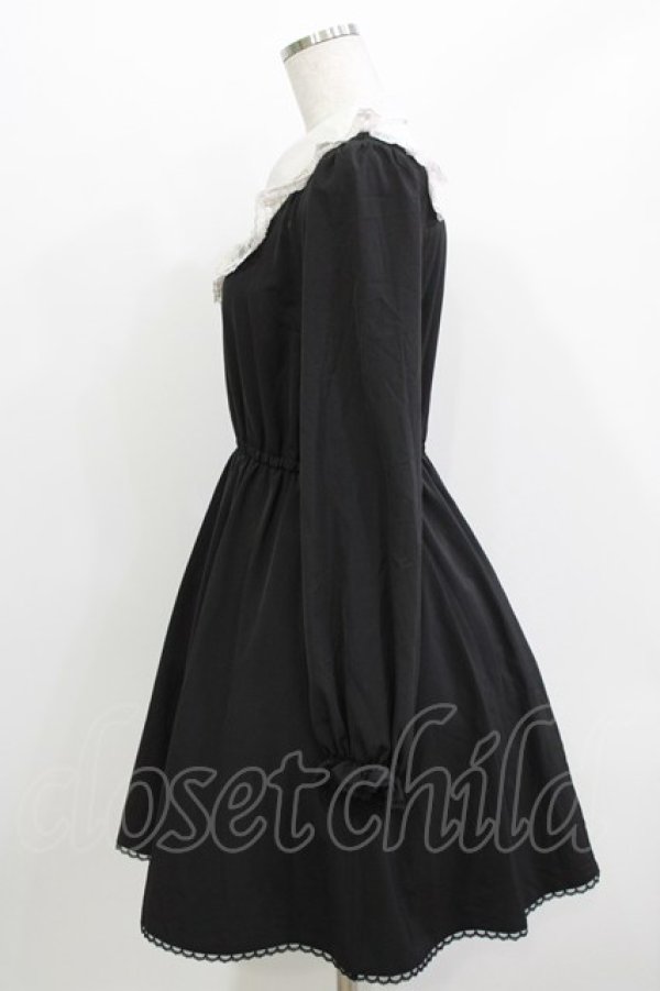 画像2: Honey Cinnamon / ヨーク切替ワンピース Free ブラック H-26-04-06-022-LO-OP-NS-ZH (2)