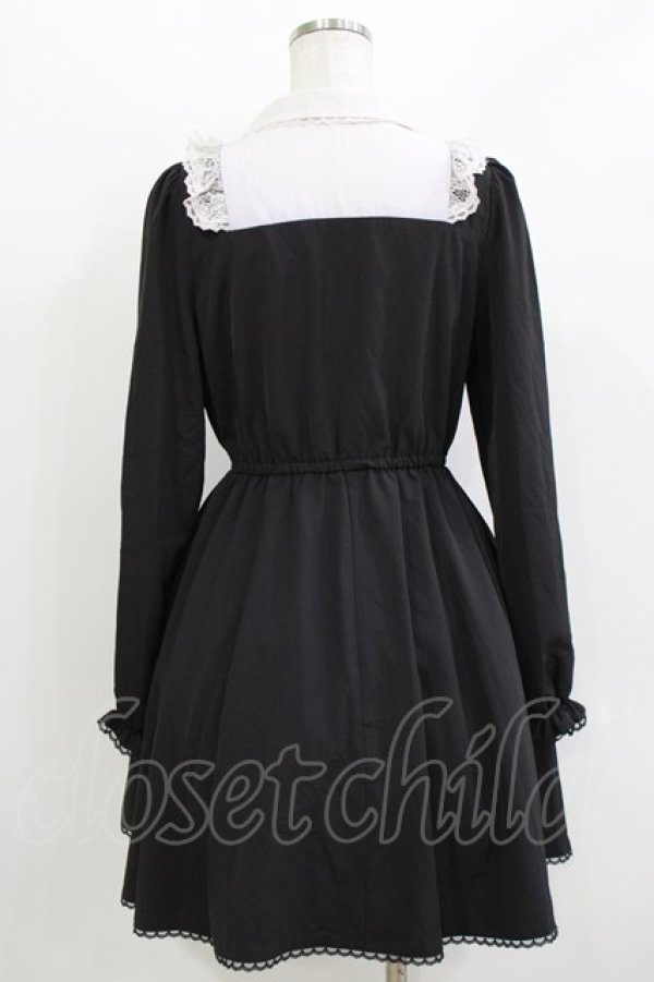 画像3: Honey Cinnamon / ヨーク切替ワンピース Free ブラック H-26-04-06-022-LO-OP-NS-ZH (3)