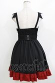 画像3: To Alice / 十字架刺繍ジャンパースカート S ブラック/レッド H-26-04-06-023-LO-OP-NS-ZH (3)