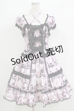 画像: BABY,THE STARS SHINE BRIGHT / マリーアントワネット柄ジャンパースカート Free ブラック H-26-04-07-003-BA-OP-NS-ZH