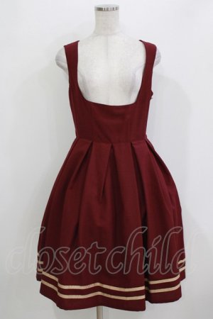 画像: Innocent World / コルセット裾ラインジャンパースカート L ボルドー H-26-04-07-023-IW-OP-NS-ZH