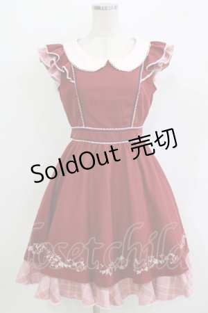 画像: Secret Honey / エプロン ワンピース(ミニーver.) Free ボルドー H-26-04-07-024-CA-OP-NS-ZH