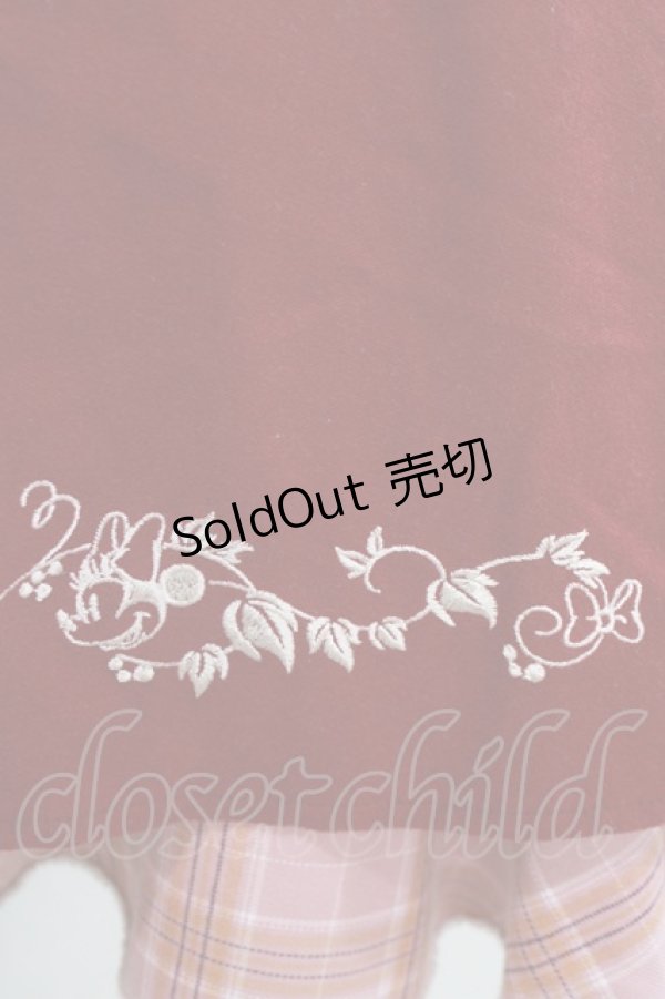 画像5: Secret Honey / エプロン ワンピース(ミニーver.) Free ボルドー H-26-04-07-024-CA-OP-NS-ZH (5)