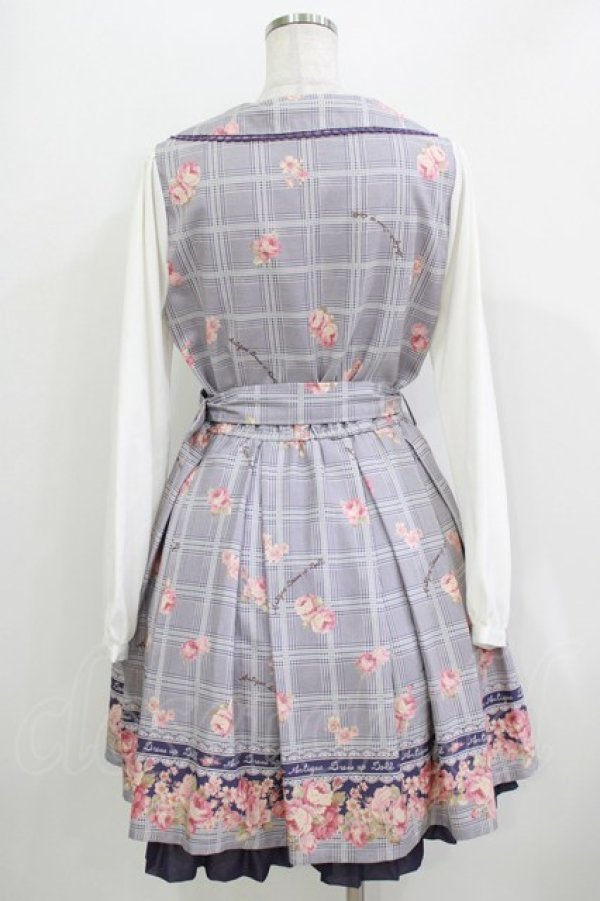 画像3: LIZ LISA / グレンチェックローズワンピース Free ネイビー H-26-04-07-028-LO-OP-NS-ZH (3)