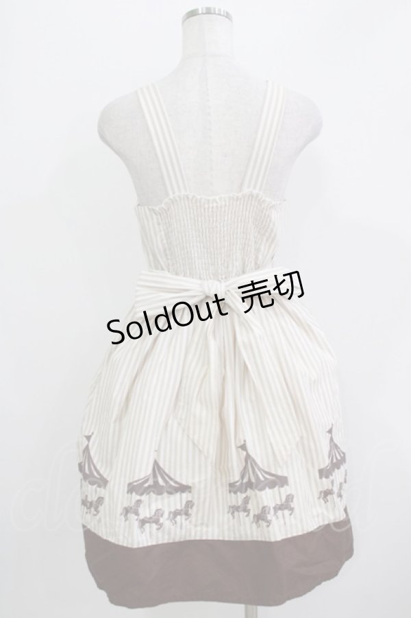 画像3: Fi.n.t / カルーセルストライプジャンパースカート Free ベージュ/ブラウン H-26-04-07-031-CA-OP-NS-ZH (3)