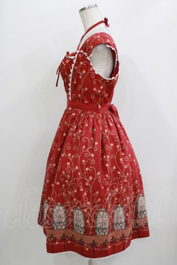 画像2: metamorphose / 窓柄ジャンパースカート Free エンジ H-26-04-07-033-ME-OP-NS-ZH (2)