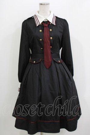 画像: Amavel / ピンストライプシャツカラーワンピース Free ブラック H-26-04-07-034-CA-OP-NS-ZH