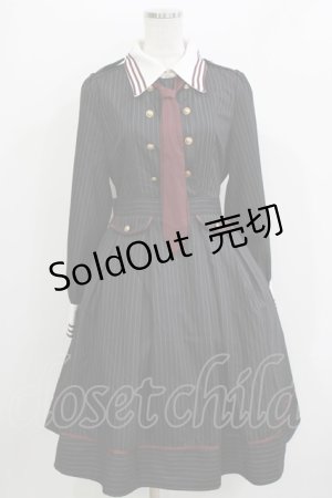 画像: Amavel / ピンストライプシャツカラーワンピース Free ブラック H-26-04-07-034-CA-OP-NS-ZH