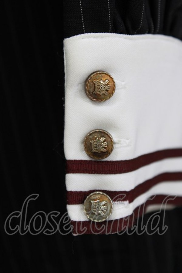 画像4: Amavel / ピンストライプシャツカラーワンピース Free ブラック H-26-04-07-034-CA-OP-NS-ZH (4)