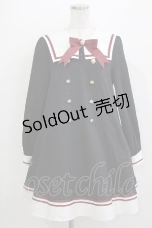 画像: Amavel / スクエアカラーセーラー裏毛ワンピース Free グレー H-26-04-07-035-CA-OP-NS-ZH