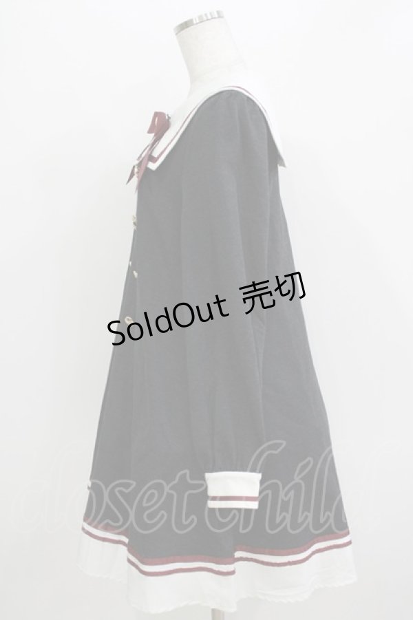 画像2: Amavel / スクエアカラーセーラー裏毛ワンピース Free グレー H-26-04-07-035-CA-OP-NS-ZH (2)