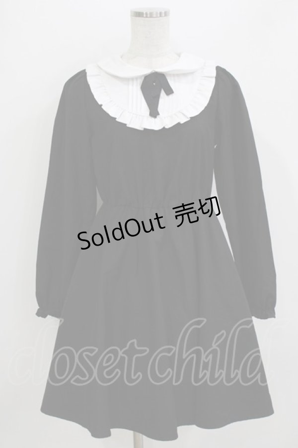 画像1: Honey Cinnamon / ヨーク切替ワンピース Free ブラック H-26-04-07-036-LO-OP-NS-ZH (1)