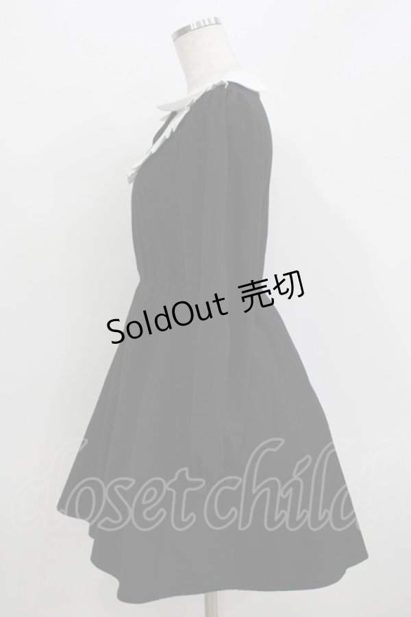 画像2: Honey Cinnamon / ヨーク切替ワンピース Free ブラック H-26-04-07-036-LO-OP-NS-ZH (2)