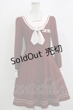 画像: Innocent World / イカリビットパーツワンピース M ボルドー H-26-04-07-037-IW-OP-NS-ZH