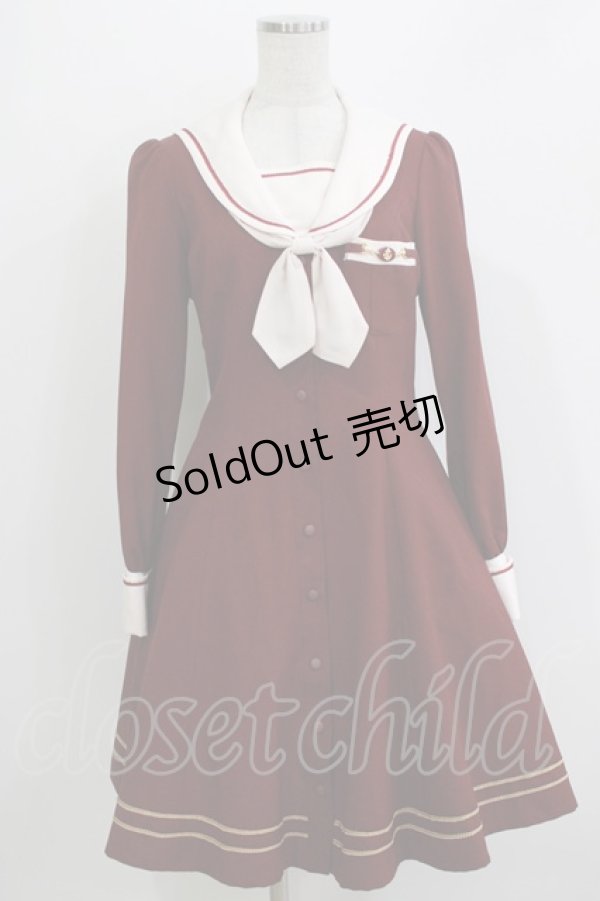 画像1: Innocent World / イカリビットパーツワンピース M ボルドー H-26-04-07-037-IW-OP-NS-ZH (1)