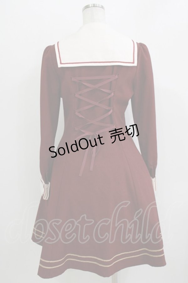 画像3: Innocent World / イカリビットパーツワンピース M ボルドー H-26-04-07-037-IW-OP-NS-ZH (3)