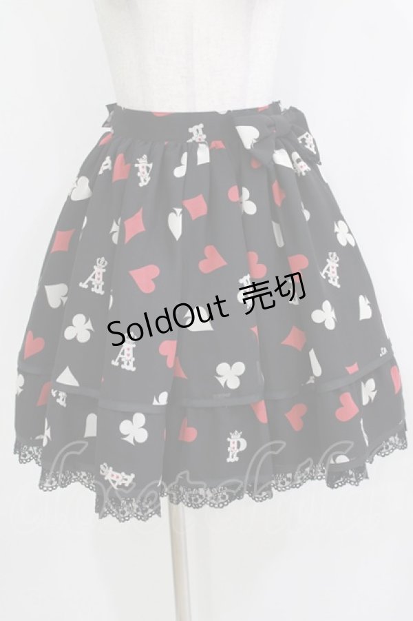 画像1: Angelic Pretty / Royal Cardsスカート Free ブラック H-26-04-07-042-AP-SK-NS-ZH (1)