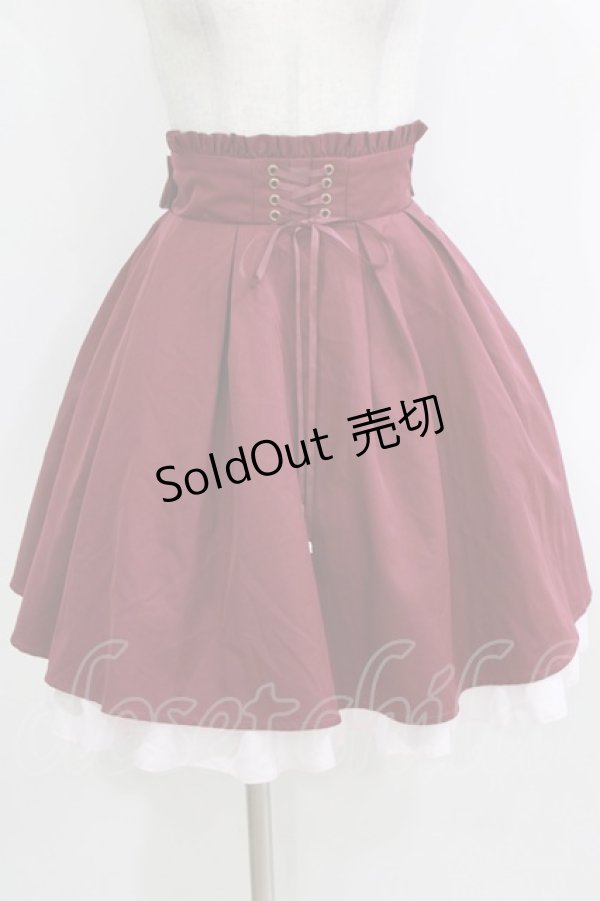 画像1: Amavel / バックティアードフリルスカート Free ボルドー H-26-04-07-043-CA-SK-NS-ZH (1)