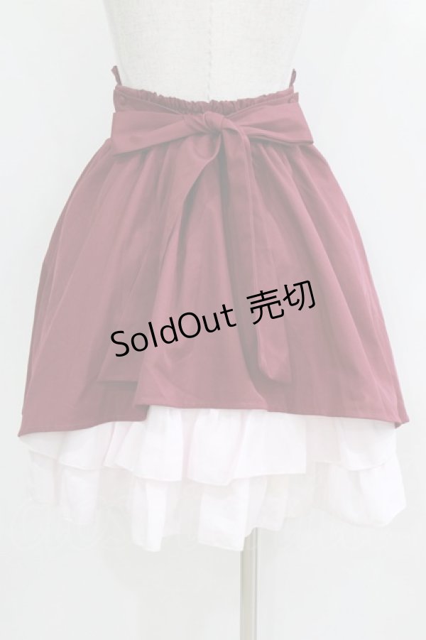 画像3: Amavel / バックティアードフリルスカート Free ボルドー H-26-04-07-043-CA-SK-NS-ZH (3)