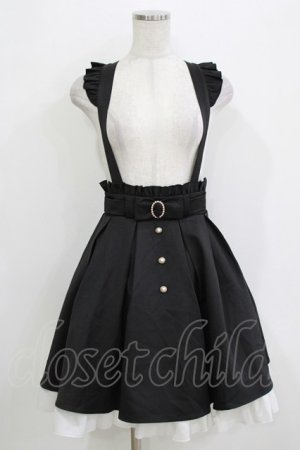 画像: Amavel / パールバックルリボンスカート Free ブラック H-26-04-07-044-CA-SK-NS-ZH