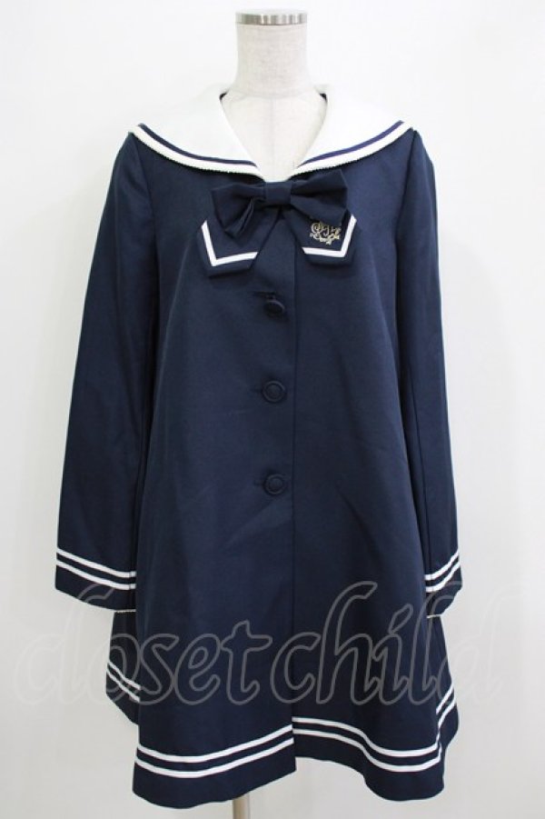 画像1: Secret Honey / Aラインセーラーコート Free ネイビー H-26-04-07-046-CA-JA-NS-ZH (1)