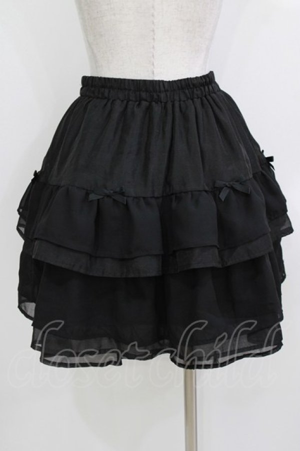 画像3: axes femme POETIQUE / プチリボンティアードミニスカート M ブラック H-26-04-07-051-AX-SK-NS-ZH (3)