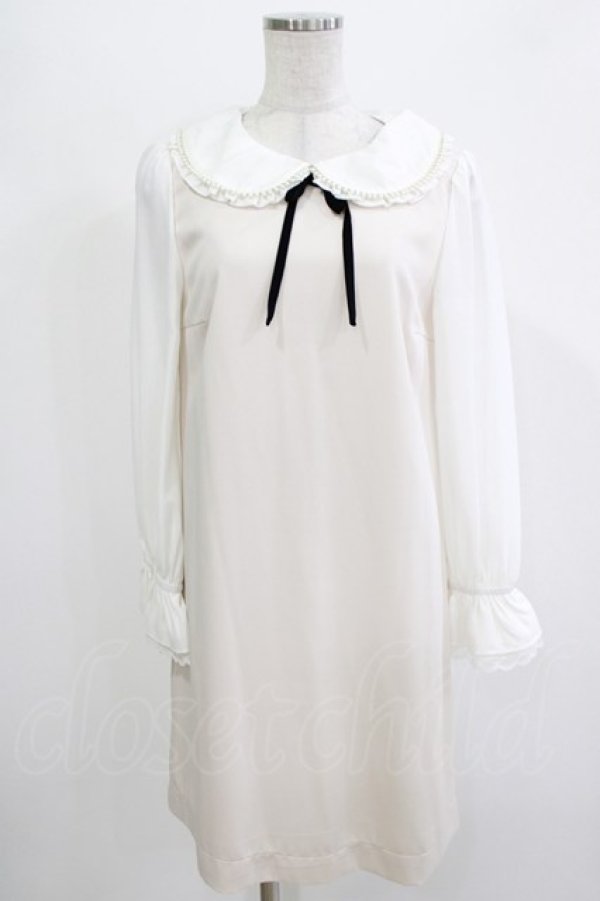 画像1: LODISPOTTO / パールリボンワンピース M アイボリー H-26-04-07-052-LO-OP-NS-ZH (1)