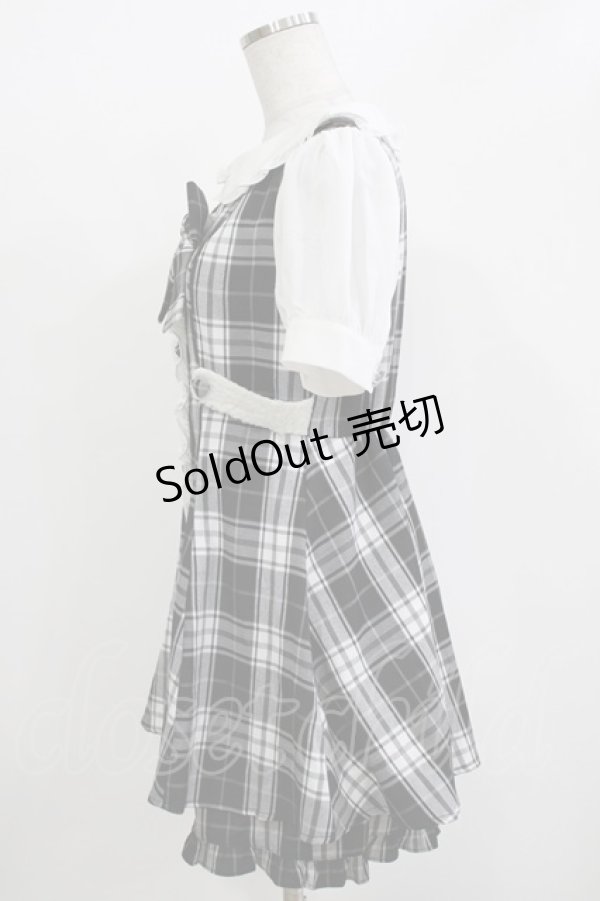 画像2: Ank Rouge / チェックフリルコンビネゾン Free ブラック H-26-04-07-053-CA-OP-NS-ZH (2)