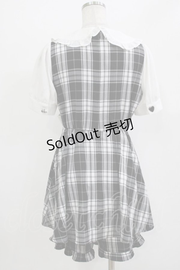 画像3: Ank Rouge / チェックフリルコンビネゾン Free ブラック H-26-04-07-053-CA-OP-NS-ZH (3)