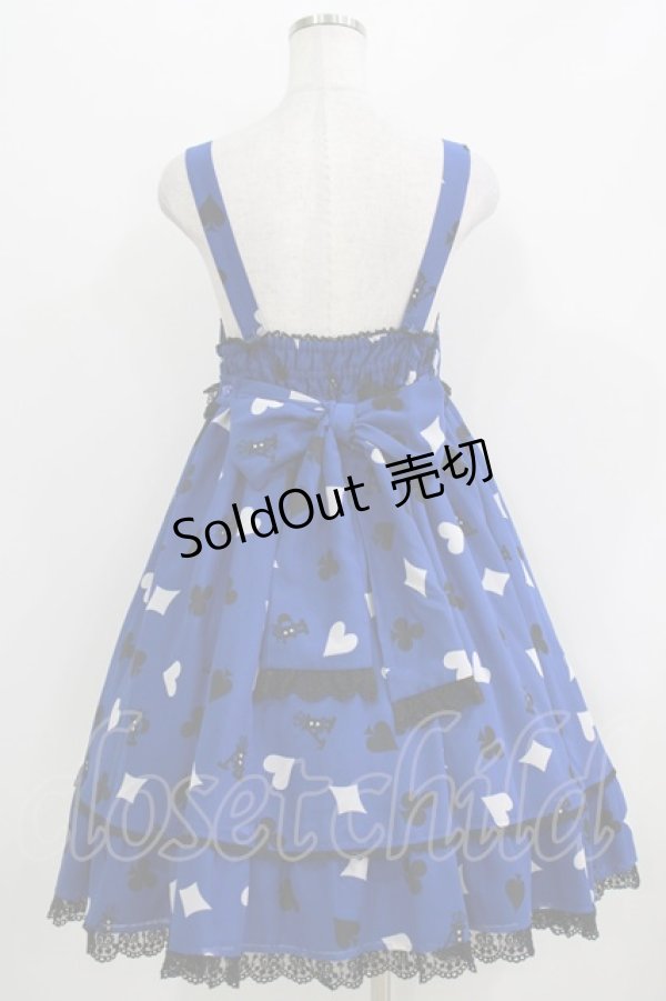 画像3: Angelic Pretty / Royal Cardsハイウエストジャンパースカート Free ブルー H-26-04-07-005-AP-OP-NS-ZH (3)