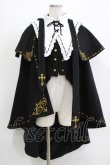 画像1: Belchic（海外ロリータブランド） / 刺繍マント Free ブラック H-26-04-07-056-PU-JA-NS-ZH (1)