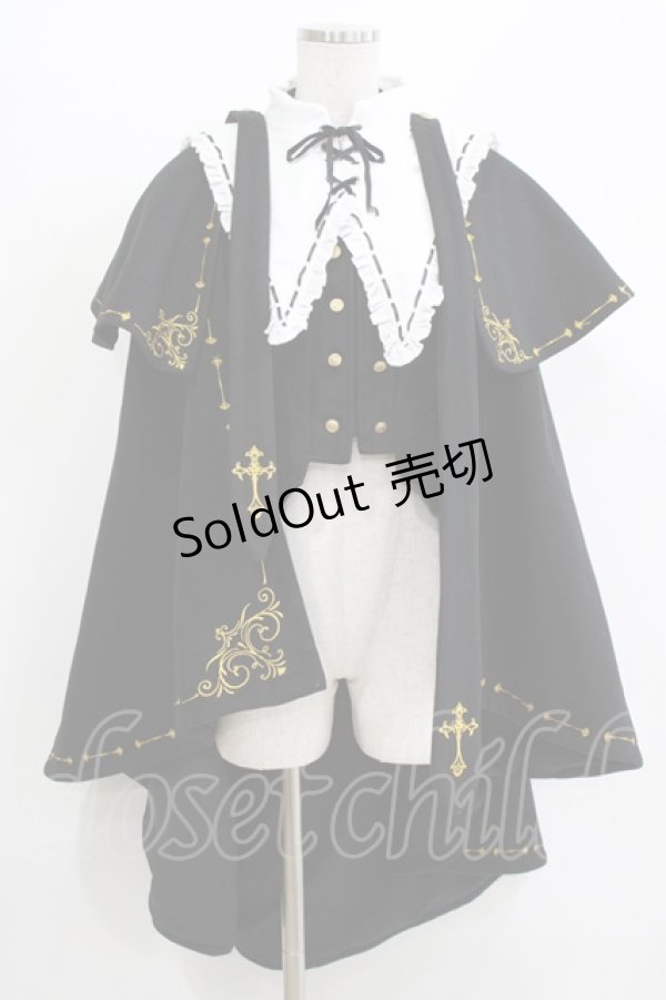 画像1: Belchic（海外ロリータブランド） / 刺繍マント Free ブラック H-26-04-07-056-PU-JA-NS-ZH (1)