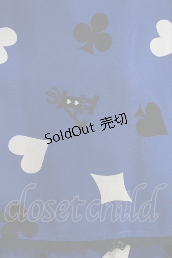 画像4: Angelic Pretty / Royal Cardsハイウエストジャンパースカート Free ブルー H-26-04-07-005-AP-OP-NS-ZH (4)