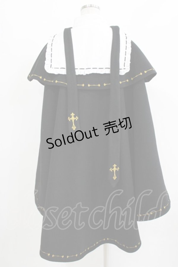 画像3: Belchic（海外ロリータブランド） / 刺繍マント Free ブラック H-26-04-07-056-PU-JA-NS-ZH (3)