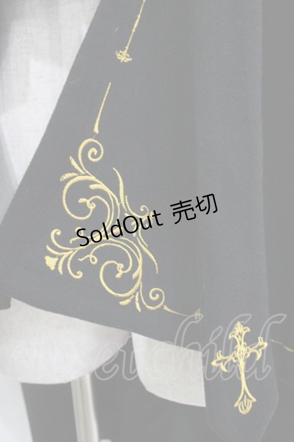 画像4: Belchic（海外ロリータブランド） / 刺繍マント Free ブラック H-26-04-07-056-PU-JA-NS-ZH (4)