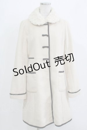 画像: Secret Honey / ファーカラーコート Free アイボリー H-26-04-07-060-CA-CO-NS-ZH