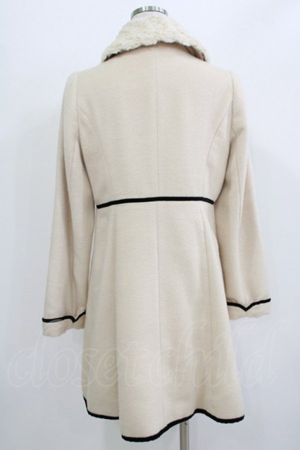 画像3: Secret Honey / ファーカラーコート Free アイボリー H-26-04-07-060-CA-CO-NS-ZH (3)