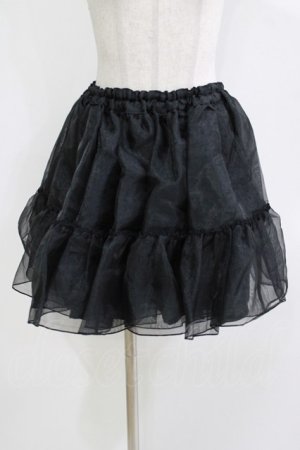 画像: metamorphose / オーガンジーソフトパニエ Free ブラック H-26-04-07-063-ME-SK-NS-ZH