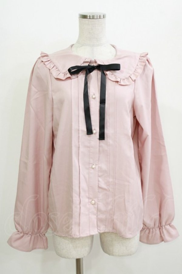 画像1: サンリオ / マイメロディ/リボンブラウス M~L ピンク H-26-04-07-066-EL-BL-NS-ZH (1)