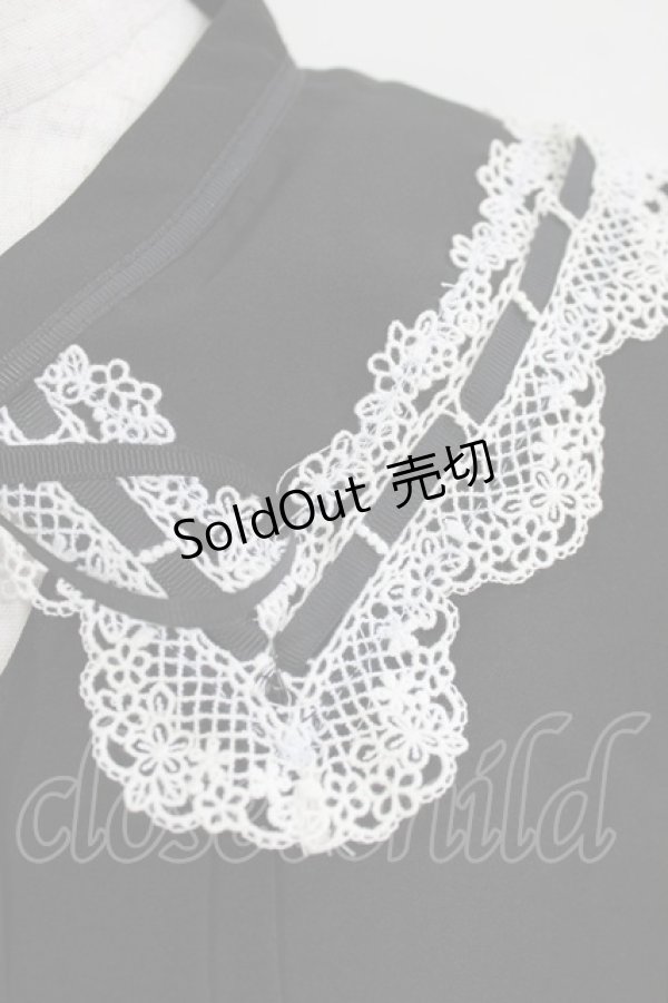 画像4: axes femme / カットワークブラウス L ブラック/ホワイト H-26-04-07-069-AX-BL-NS-ZH (4)