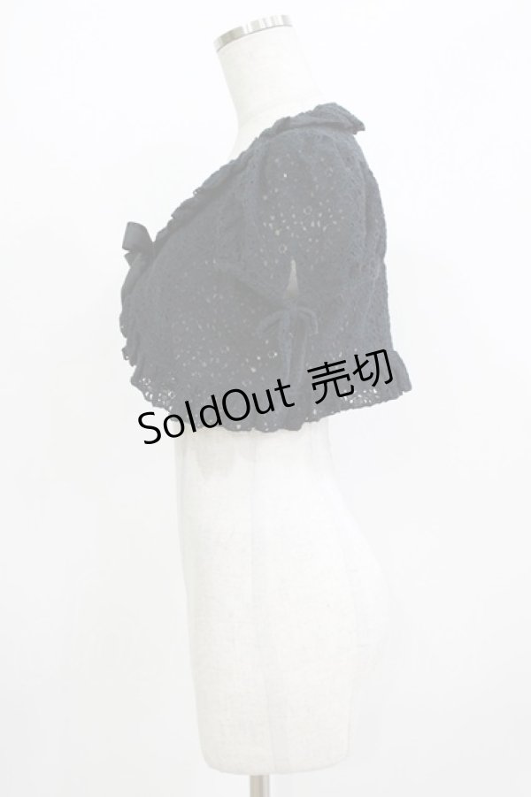 画像2: Victorian maiden / エレガントレースリボンボレロ Free ブラック H-26-04-07-075-CL-TO-NS-ZH (2)