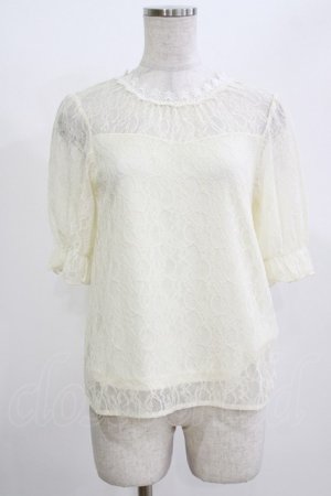 画像: axes femme / 総レースプルオーバー M 生成り H-26-04-07-077-AX-TO-NS-ZH