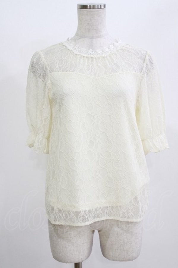 画像1: axes femme / 総レースプルオーバー M 生成り H-26-04-07-077-AX-TO-NS-ZH (1)